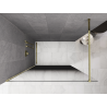 Mexen Kioto Duschelement Walk-in 150 x 200 cm, ombre schwarz 8 mm, gold - 800-150-101-50-76