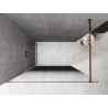 Mexen Kioto Duschwand Walk-in 140 x 200 cm, Ombre Schwarz 8 mm, Roségold - 800-140-101-60-76