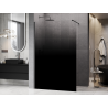 Mexen Kioto Duschwand Walk-in 130 x 200 cm, Ombre Schwarz 8 mm, Gebürstetes Gun Gray - 800-130-101-66-76