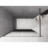 Mexen Kioto Duschwand Walk-in 120 x 200 cm, Ombre Schwarz 8 mm, Gun Gray Gebürstet - 800-120-101-66-76