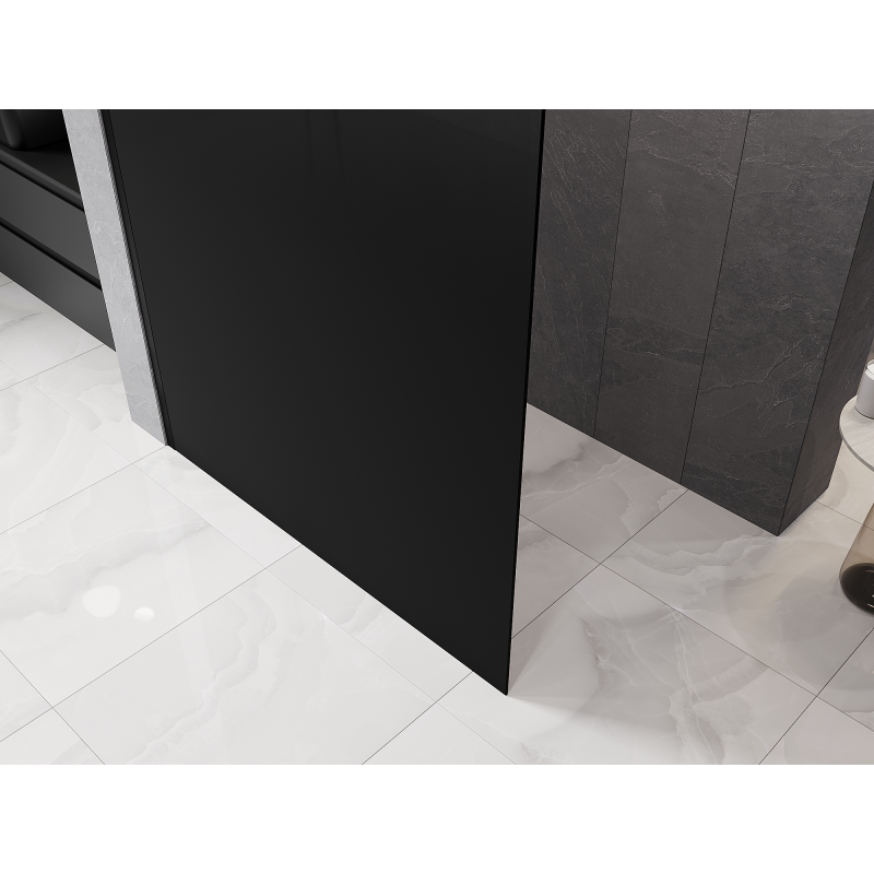 Mexen Kioto Duschwand Walk-in 150 x 200 cm, Ombre Schwarz 8 mm, Schwarz - 800-150-101-70-76