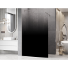 Mexen Kioto Duschwand Walk-in 150 x 200 cm, ombre schwarz 8 mm, gebürsteter Nickel - 800-150-101-97-76
