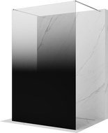 Mexen Kioto freistehende Duschwand 140 x 200 cm, Ombre schwarz 8 mm, Chrom - 800-140-002-01-76