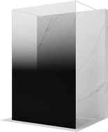 Mexen Kioto freistehende Duschwand 120 x 200 cm, Ombre schwarz 8 mm, weiß - 800-120-002-20-76