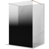 Mexen Kioto freistehende Duschwand 100 x 200 cm, Ombre Schwarz 8 mm, gebürstetes Kupfer - 800-100-002-65-76