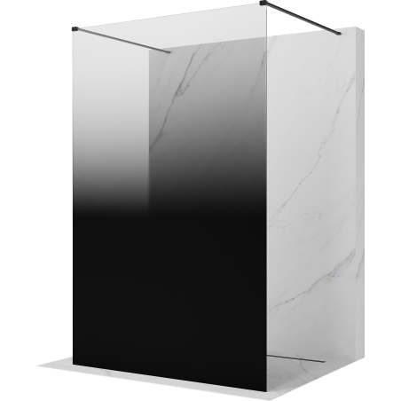 Mexen Kioto freistehende Duschwand 150 x 200 cm, ombre schwarz 8 mm, schwarz - 800-150-002-70-76