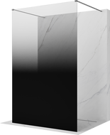 Mexen Kioto freistehende Duschwand 110 x 200 cm, ombre schwarz 8 mm, gun metal - 800-110-002-95-76