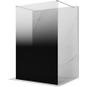 Mexen Kioto Freistehende Duschwand 140 x 200 cm, Ombre Schwarz 8 mm, Gebürstetes Nickel - 800-140-002-97-76