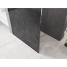 Mexen Kioto Duschwand Walk-in 140 x 200 cm, Crackle Graphit 12 mm, Chrom - 800-140-101-01-44-X