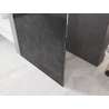 Mexen Kioto Duschwand Walk-in 150 x 200 cm, Crackle Graphit 12 mm, Chrom - 800-150-101-01-44-X
