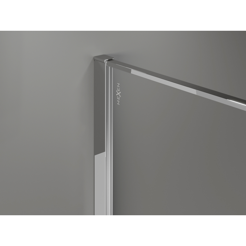 Mexen Kioto Duschwand Walk-in 110 x 200 cm, Crackle Graphit 12 mm, Chrom - 800-110-101-01-44-X