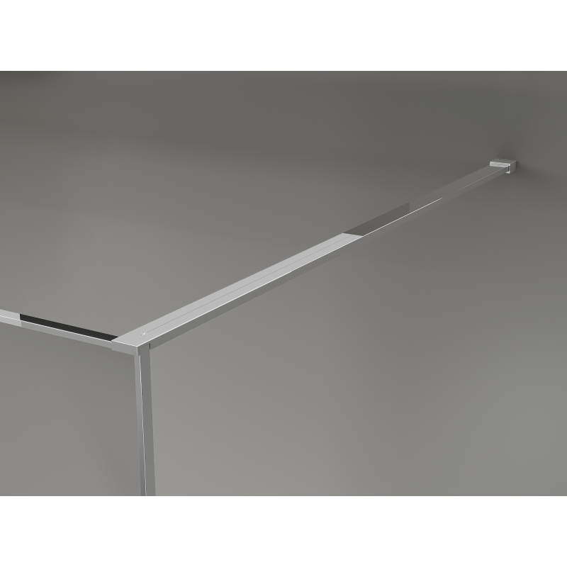 Mexen Kioto Duschwand Walk-in 120 x 200 cm, Crackle Graphit 12 mm, Chrom - 800-120-101-01-44-X