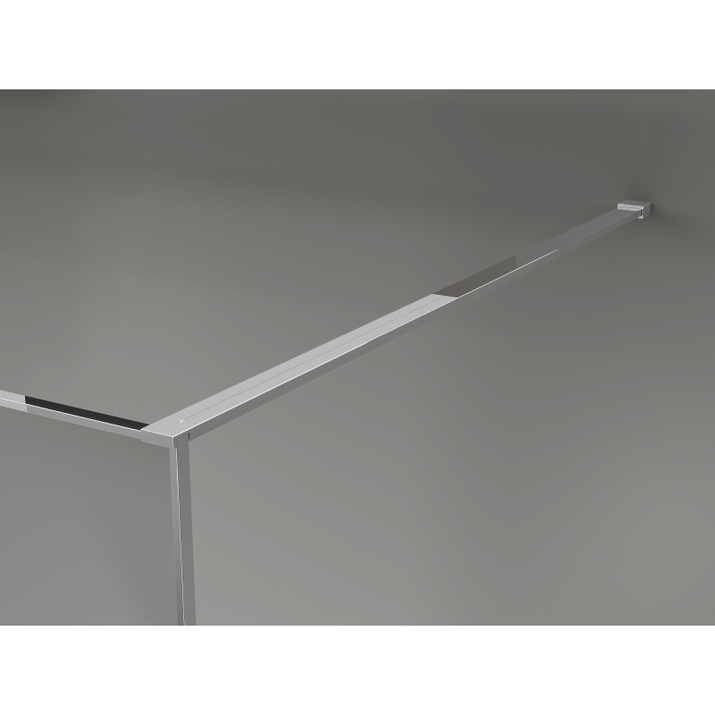 Mexen Kioto Duschwand Walk-in 150 x 200 cm, Crackle Graphit 12 mm, Chrom - 800-150-101-01-44-X