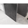 Mexen Kioto Duschwand Walk-in 120 x 200 cm, Crackle Graphit 12 mm, Weiß - 800-120-101-20-44-X