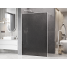 Mexen Kioto Duschwand Walk-in 120 x 200 cm, Crackle Graphit 12 mm, Weiß - 800-120-101-20-44-X