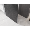 Mexen Kioto Duschwand Walk-in 70 x 200 cm, Crackle Grafit 12 mm, Weiß - 800-070-101-20-44-X