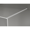 Mexen Kioto Duschwand Walk-in 140 x 200 cm, Crackle Graphit 12 mm, Weiß - 800-140-101-20-44-X