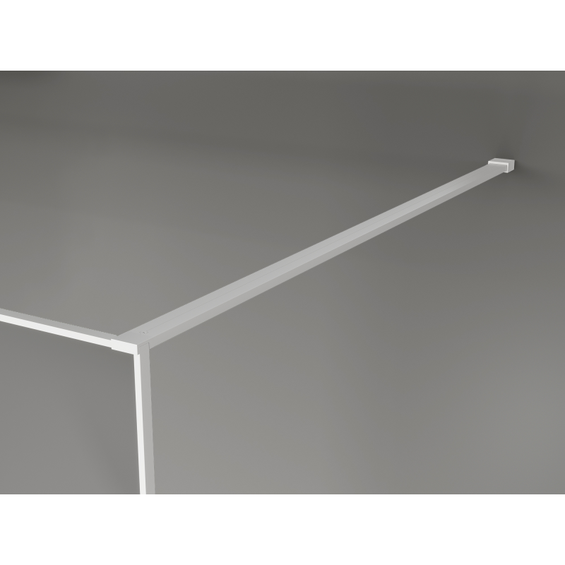 Mexen Kioto Duschwand Walk-in 80 x 200 cm, Crackle Grafit 12 mm, weiß - 800-080-101-20-44-X