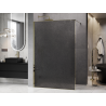Mexen Kioto Walk-in Duschwand 90 x 200 cm, Crackle Graphit 12 mm, Gold - 800-090-101-50-44-X