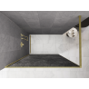 Mexen Kioto Duschwand Walk-in 120 x 200 cm, Crackle Grafit 12 mm, gebürstetes Gold - 800-120-101-55-44-X