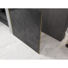 Mexen Kioto Duschtür Walk-in 80 x 200 cm, Crackle-Grafit 12 mm, gebürstetes Gold - 800-080-101-55-44-X