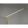 Mexen Kioto Duschwand Walk-in 120 x 200 cm, Crackle Grafit 12 mm, gebürstetes Gold - 800-120-101-55-44-X