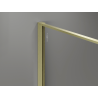 Mexen Kioto Duschwand Walk-in 90 x 200 cm, Crackle Grafit 12 mm, gebürstetes Gold - 800-090-101-55-44-X