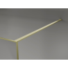 Mexen Kioto Duschwand Walk-in 90 x 200 cm, Crackle Grafit 12 mm, gebürstetes Gold - 800-090-101-55-44-X