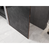 Mexen Kioto Duschwand Walk-in 120 x 200 cm, Crackle-Graphit 12 mm, Roségold - 800-120-101-60-44-X