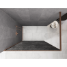 Mexen Kioto Duschwand Walk-in 90 x 200 cm, Crackle Graphit 12 mm, gebürstetes Kupfer - 800-090-101-65-44-X