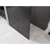 Mexen Kioto Duschwand Walk-in 130 x 200 cm, Crackle Graphit 12 mm, Gun Gray gebürstet - 800-130-101-66-44-X