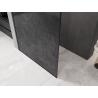 Mexen Kioto Duschwand Walk-in 70 x 200 cm, Crackle Graphit 12 mm, Gun Gray gebürstet - 800-070-101-66-44-X