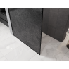 Mexen Kioto Duschwand Walk-in 130 x 200 cm, crackle grafit 12 mm, schwarz - 800-130-101-70-44-X