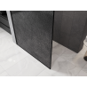 Mexen Kioto Duschwand Walk-in 90 x 200 cm, Crackle-Graphit 12 mm, Schwarz - 800-090-101-70-44-X