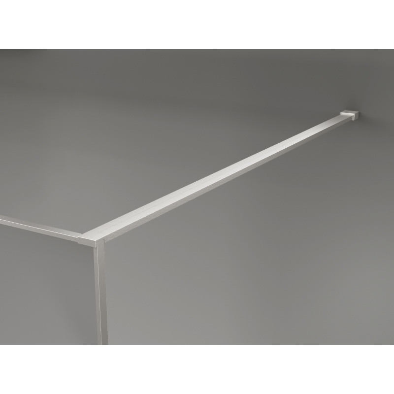 Mexen Kioto Duschwand Walk-in 100 x 200 cm, Crackle Graphit 12 mm, gebürsteter Nickel - 800-100-101-97-44-X