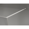 Mexen Kioto Duschwand Walk-in 110 x 200 cm, Crackle Graphit 12 mm, gebürsteter Nickel - 800-110-101-97-44-X