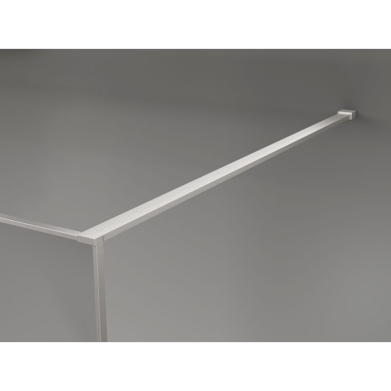 Mexen Kioto Duschwand Walk-in 90 x 200 cm, Crackle Graphit 12 mm, gebürstetes Nickel - 800-090-101-97-44-X