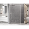 Mexen Kioto Duschwand Walk-in 100 x 200 cm, Crackle transparent 12 mm, weiß - 800-100-101-20-04-X