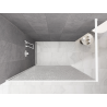 Mexen Kioto Duschwand Walk-in 100 x 200 cm, Crackle transparent 12 mm, weiß - 800-100-101-20-04-X