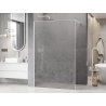 Mexen Kioto Duschwand Walk-in 130 x 200 cm, crackle transparent 12 mm, weiß - 800-130-101-20-04-X