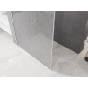 Mexen Kioto Duschwand Walk-in 80 x 200 cm, Crackle transparent 12 mm, weiß - 800-080-101-20-04-X