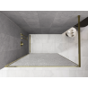 Mexen Kioto Duschwand Walk-in 80 x 200 cm, crackle transparent 12 mm, gold - 800-080-101-50-04-X