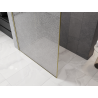 Mexen Kioto Duschwand Walk-in 100 x 200 cm, crackle transparent 12 mm, gebürstetes Gold - 800-100-101-55-04-X