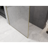 Mexen Kioto Walk-in-Duschwand 110 x 200 cm, Crackle transparent 12 mm, gebürstetes Gold - 800-110-101-55-04-X