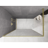 Mexen Kioto Duschwand Walk-in 70 x 200 cm, crackle transparent 12 mm, gold gebürstet - 800-070-101-55-04-X