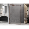 Mexen Kioto Duschwand Walk-in 100 x 200 cm, crackle transparent 12 mm, Roségold - 800-100-101-60-04-X