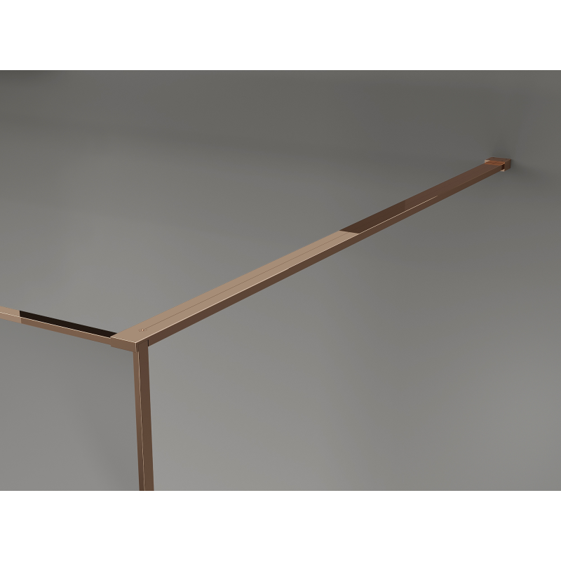 Mexen Kioto Duschwand Walk-in 110 x 200 cm, crackle transparent 12 mm, roségold - 800-110-101-60-04-X