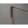 Mexen Kioto Duschwand Walk-in 140 x 200 cm, Riss transparent 12 mm, Roségold - 800-140-101-60-04-X