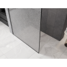 Mexen Kioto Duschwand Walk-in 100 x 200 cm, crackle transparent 12 mm, gun gray gebürstet - 800-100-101-66-04-X