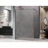 Mexen Kioto Duschwand Walk-in 80 x 200 cm, Crackle Transparent 12 mm, Gun Gray Gebürstet - 800-080-101-66-04-X